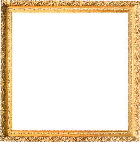 Square Carved Narrow Wooden Painting Frame